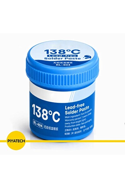 Piyatech 138 Derece Düşük Isı Kurşunsuz Krem Lehim Pastası - Anakart Tamiri İçin