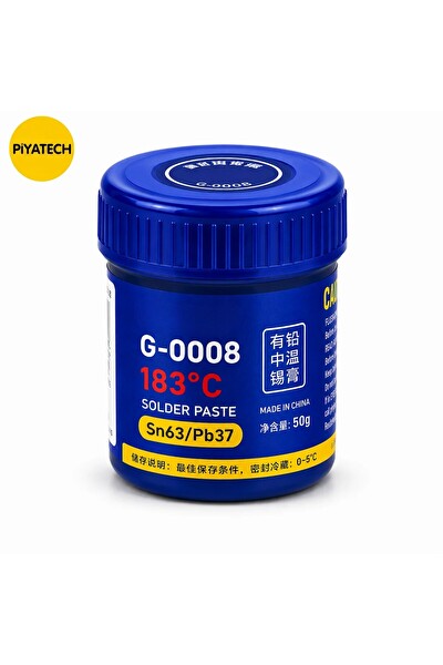 Piyatech G-0008 50 GR Lehim Pastası 183 Derece SN63/PB37 - Elektronik Anakart ve Telefon Tamiri İçin