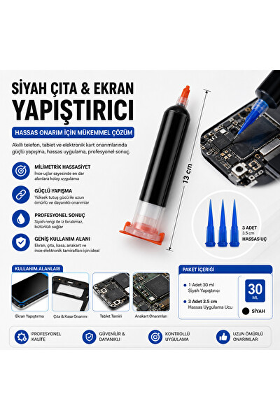 Piyatech Anakart Tamir Şırıngası 30 ML 3 Adet Hassas Uç Hediyeli