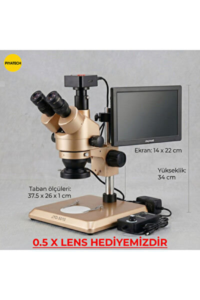 Piyatech Jiayoudi JYD-5010 Trinoküler Stereo Mikroskop Seti - Lehim Tamir İstasyonu