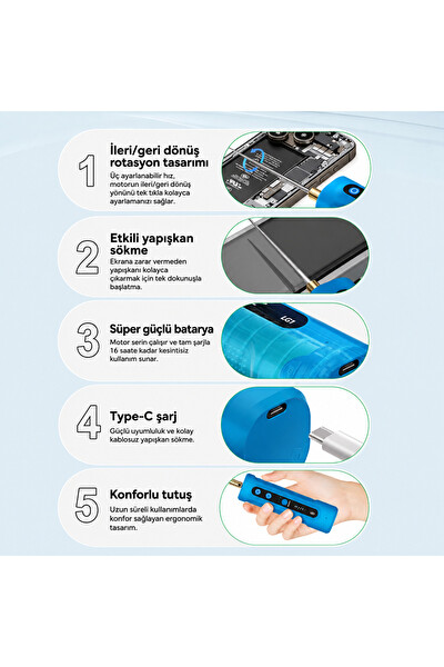 Piyatech LG1 Type-C Ekran Onarım OCA Sökücü 3 Kademeli Cihaz