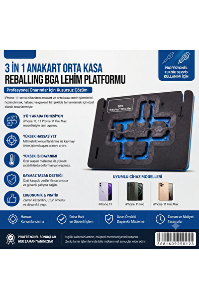 Piyatech 11 - 11 Pro - 11 Pro Max Uyumlu Lehim Platformu