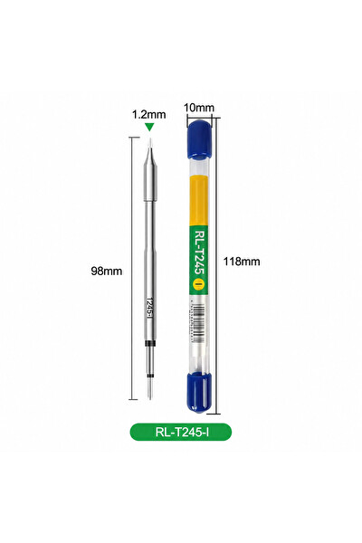 RL-T245-I Süper İnce İğne Tip Entegre Havya Ucu T245 Profesyonel Mikro Lehimleme Kartuş Ucu