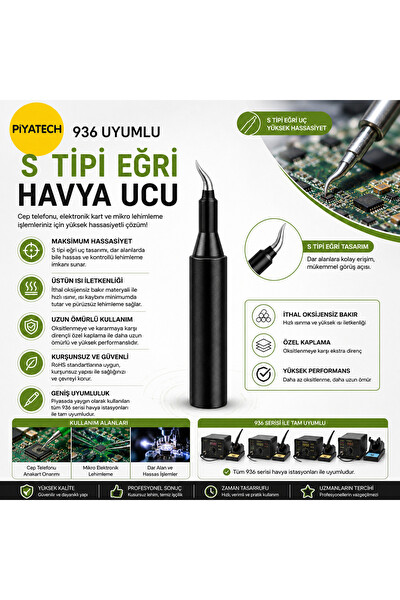 Piyatech 936 Uyumlu S Tipi Telefon Tamir Ucu