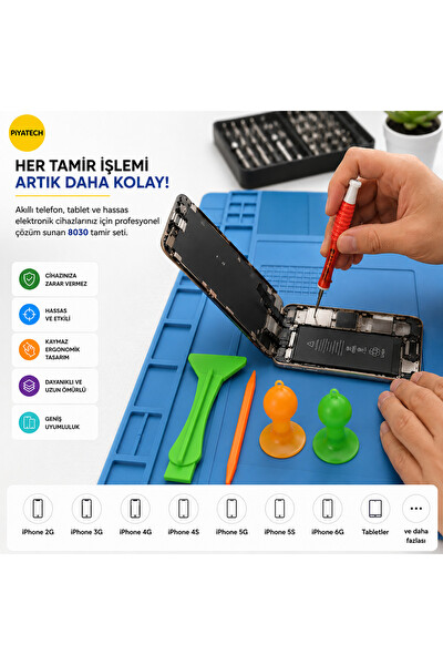 Piyatech 8030 Tornavida Ekran Açma Vantuz - Pena Takımı