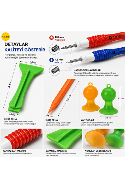 Piyatech 8030 Tornavida Ekran Açma Vantuz - Pena Takımı