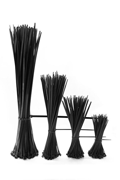 Şahnet 4.8x300 MM Siyah Kablo Bağı Çırt Kelepçe Plastik Kablo Toplama Bağı 100 Adet
