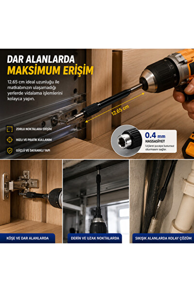 Piyatech 12.65 CM 0.4 MM Matkap Ucu Uzatıcı