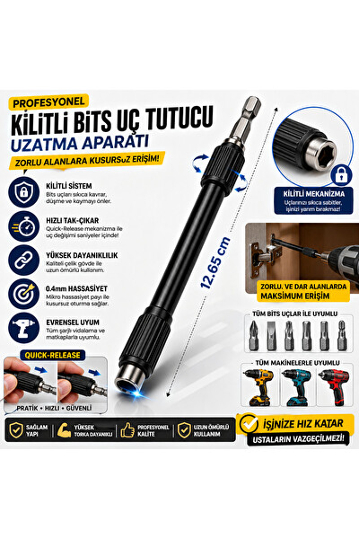 Piyatech 12.65 CM 0.4 MM Matkap Ucu Uzatıcı