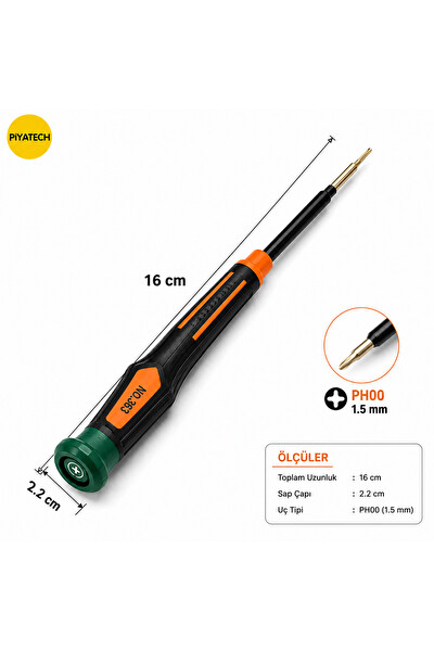 Piyatech No:363 Ph00 1.5 MM Tamir Tornavidası 16 CM
