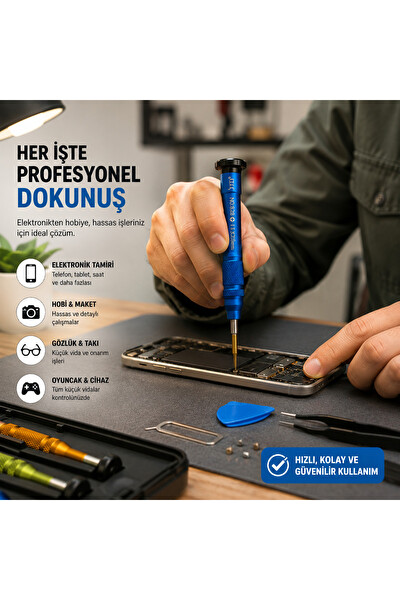 Piyatech Manyetik Tornavida NO:828 1.5 x 25 MM - Yeşil