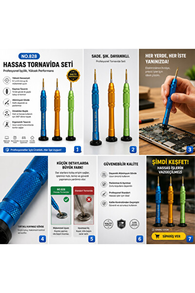 Piyatech Manyetik Tornavida NO:828 1.5 x 25 MM - Yeşil
