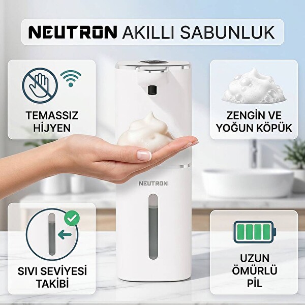Neutron NTL-SD-38MLS Akıllı Temazsız Köpük Sabunluk