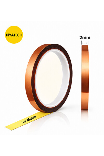 Piyatech Kapton Yanmaz Bant 2MM X 30 M Yüksek Isıya Dayanıklı Isı Bandı