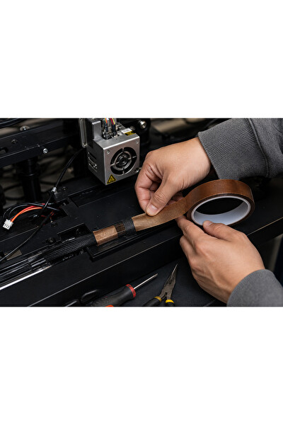 Piyatech PTFE 10 MM x 10 M Teflon Cam Elyaf 300 Derece Isıya Dayanıklı Yapışkan Bant
