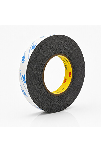 Piyatech 3M Scotch Çift Taraflı Bant 15 MM x 50 M Güçlü Yapıştırıcı Siyah Akrilik Bant
