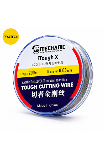 Piyatech LCD Ekran Ayırma Teli 0.05 MM 200 M Steel Çelik Kesme Teli