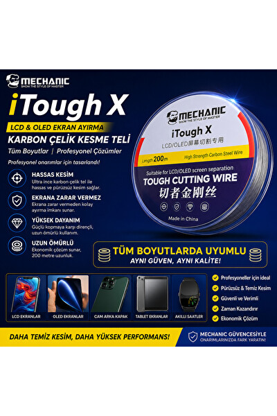 Piyatech LCD Ekran Ayırma Teli 0.035 MM 200 M Karbon Steel Çelik Kesme Teli