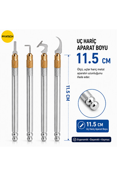Piyatech X1015 4 Parça Kazıyıcı Bıçak Seti