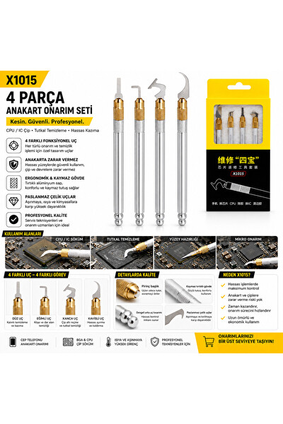 Piyatech X1015 4 Parça Kazıyıcı Bıçak Seti