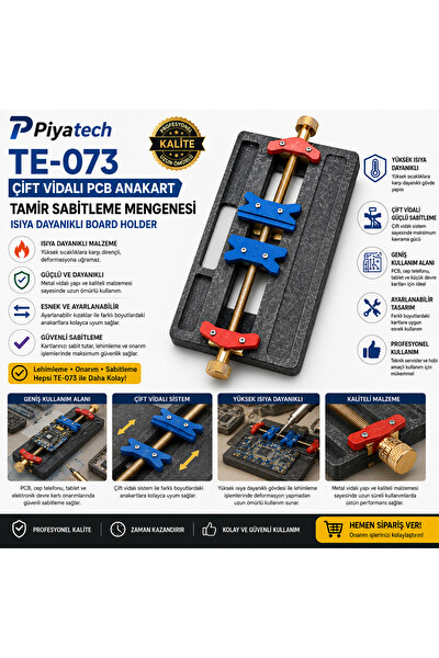 Piyatech TE-073 Çift Vidalı Tamir Sabitleme Mengenesi