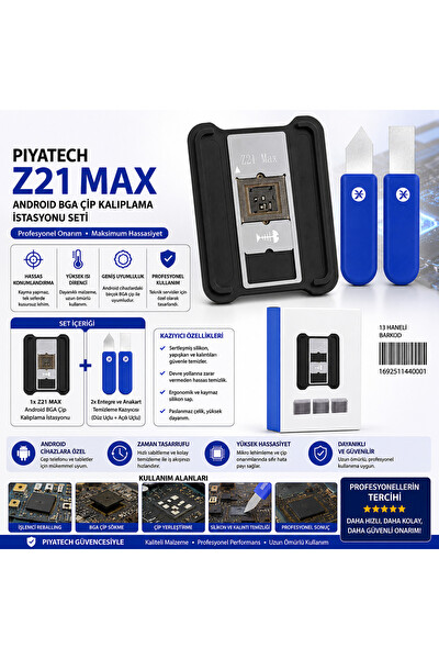 Piyatech Z21 Max Android Bga Çip Kalıplama İstasyonu