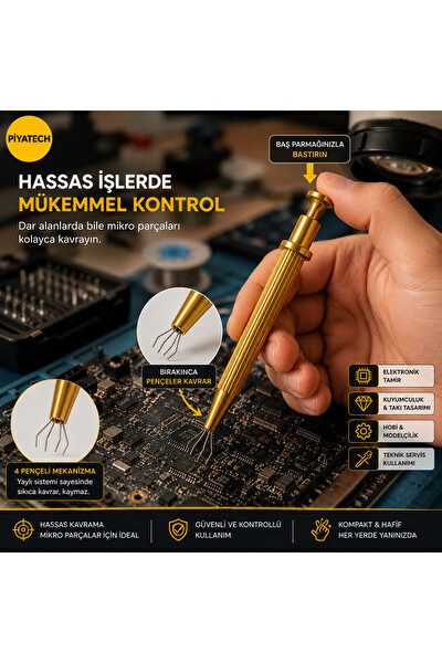 Piyatech 4 Pençeli Elektronik Tamir Aparatı Gold