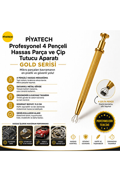 Piyatech 4 Pençeli Elektronik Tamir Aparatı Gold