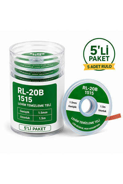 Piyatech RL-20B 1515 5'li Lehim Emme Teli 1.5 MM x 1.5 M