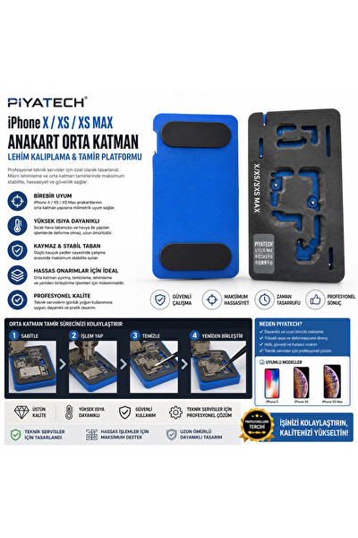 Piyatech Iphone X - Xs - Xs Max Uyumlu Anakart Orta Katman Lehim Kalıplama