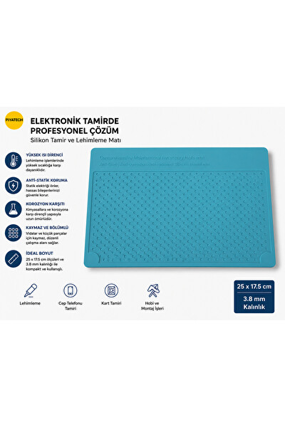 Piyatech Silikon Anti-Statik Lehimleme Pedi 25 x 17.5 CM