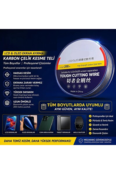 Piyatech LCD Ekran Ayırma Teli 0.06 MM - 200 Metre
