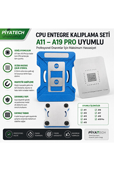 Piyatech RL-601MA A11 - A19 Pro Uyumlu CPU BGA Reballing Kalıplama Tamir Seti