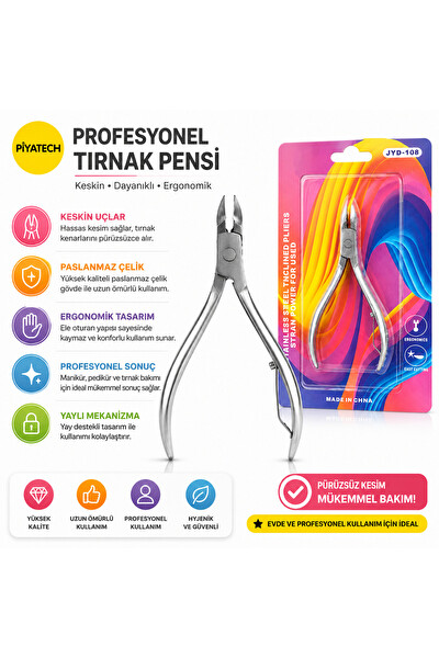 Piyatech JYD-10 Paslanmaz Çelik Eğik Keski Pense