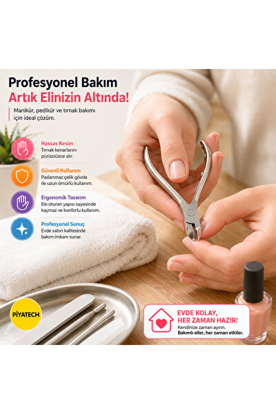 Piyatech JYD-10 Paslanmaz Çelik Eğik Keski Pense