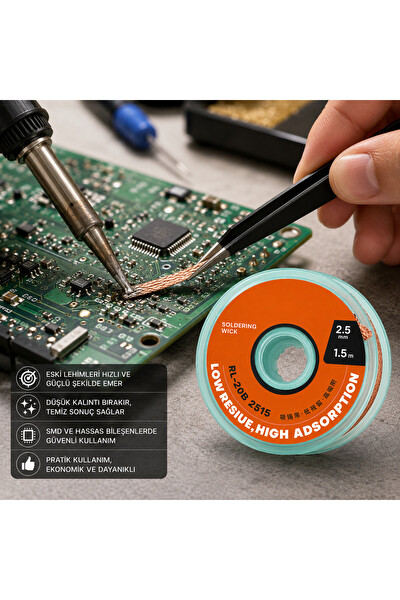Piyatech Lehim Temizleme Teli 2.5 MM 1.5 M