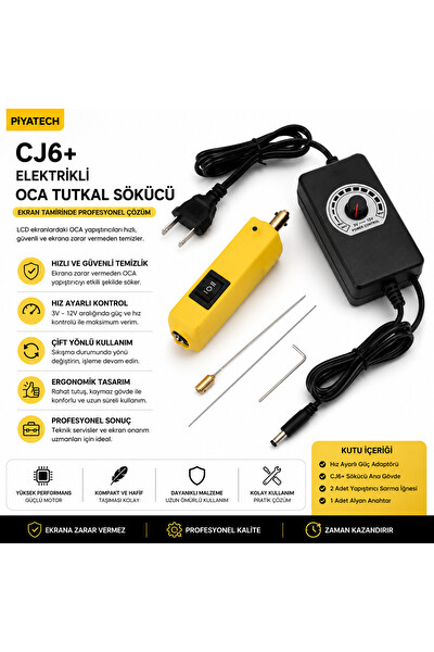 Piyatech CJ6+ Elektrikli LCD Ekran Cam Yapıştırıcı - Tamir Seti