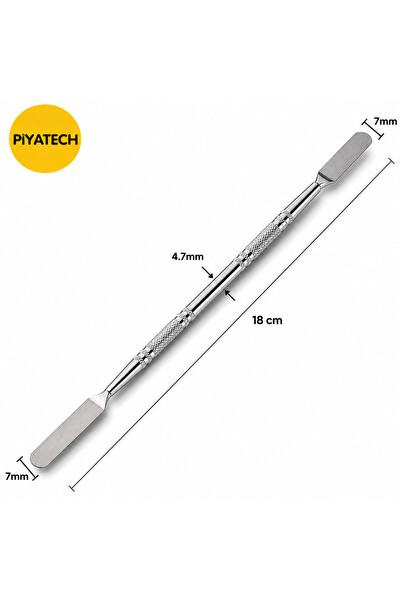 Piyatech Paslanmaz Çelik Çift Taraflı Mini Spatula ve Hassas Kazıyıcı Tamir Seti 18 CM