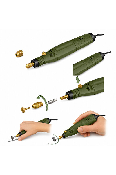 Piyatech 18V Ayarlanabilir Hızlı Mini Gravür ve Taşlama Makinesi Seti – 3000-18000 RPM, 0.5-3.2 MM Mandren Çok Amaçlı Rotary Tool