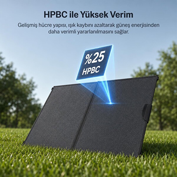 Bix 100W Katlanabilir Taşınabilir Güneş Paneli USB-A Type-C DC Çıkışlı Power Station Uyumlu Konnektör Kit Dahil Outdoor Kamp