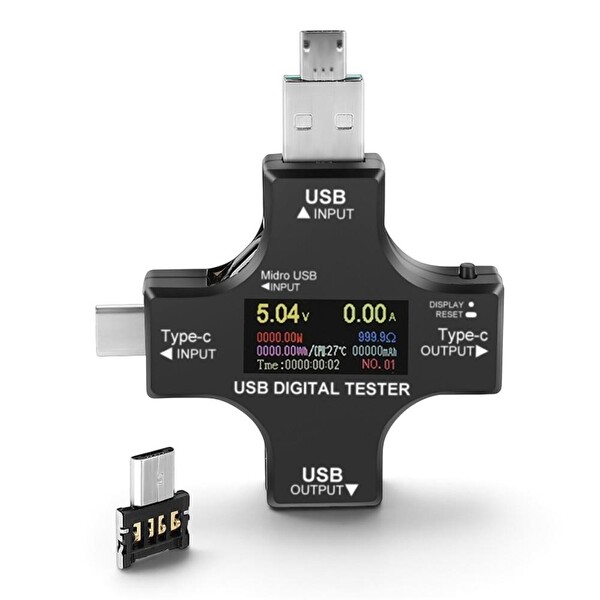 Powermaster PM-26611 Type-C/USB Voltmetre Ampermetre Test Cihazı