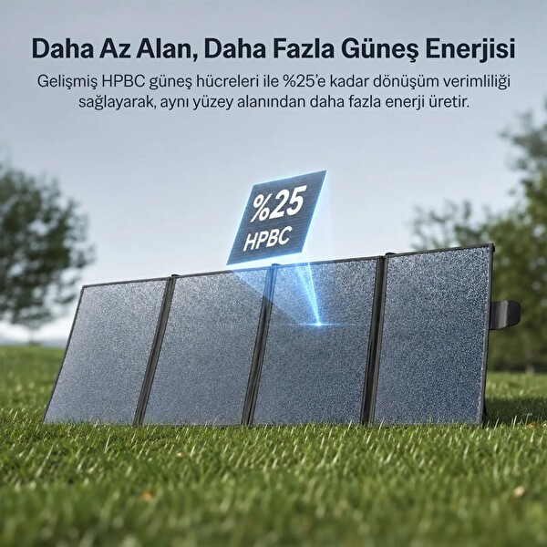 Bix 200W Katlanabilir Taşınabilir Güneş Paneli USB-A Type-C DC Çıkışlı Power Station Uyumlu Konnektör Kit Dahil Outdoor Kamp