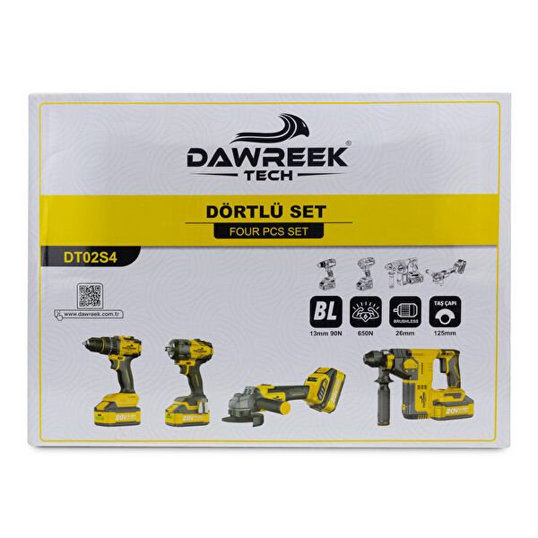 Dawreek DT02S4 Akülü 4'lü Set
