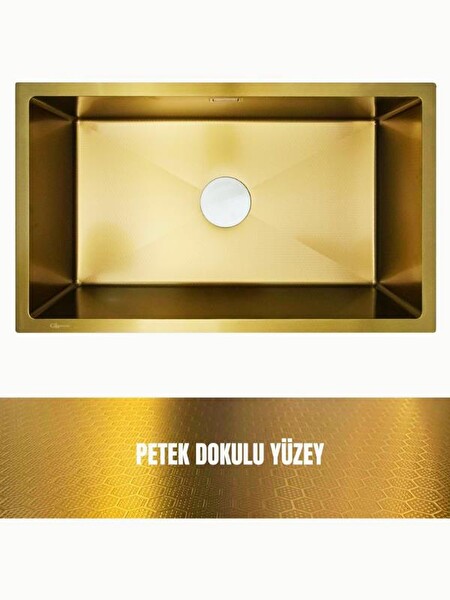 GL General Saga 70 Gold Petek Dokulu Paslanmaz Çelik Eviye