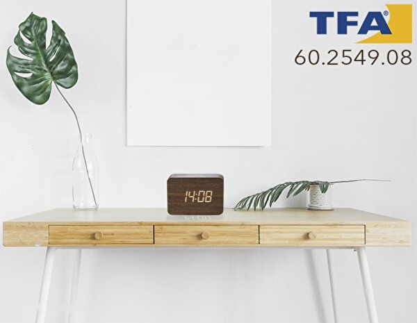 TFA 60.2549.08 Ahşap Termometre Saat
