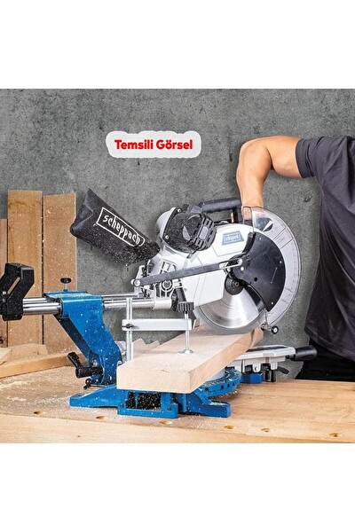 Scheppach HM140L Elektrikli Marangoz Tezgah Tipi Açılı Kesim - Radyal Gönye Kesme Makinası 305 MM