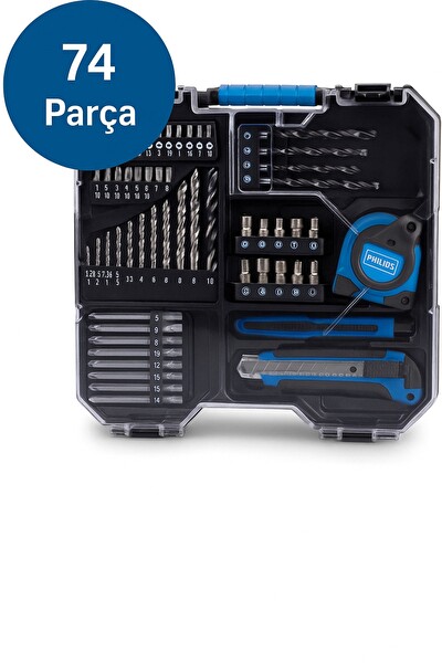 Scheppach 74 Parça Akülü Vidalama Seti C-DTB74/2-X 2x2 Ah Çift Akülü
