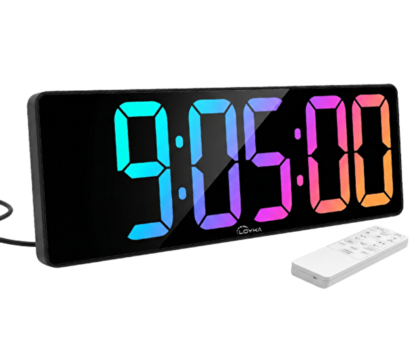 Loyka DİJİ150 RGB Uzaktan Kumandalı Renkli Büyük Ekranlı Dijital Saat