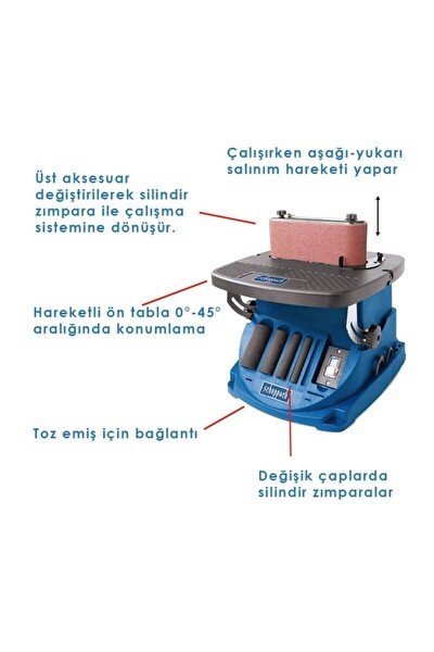 Scheppach OSM600 450W Salınımlı Bant - Silindir Zımpara Makinesi