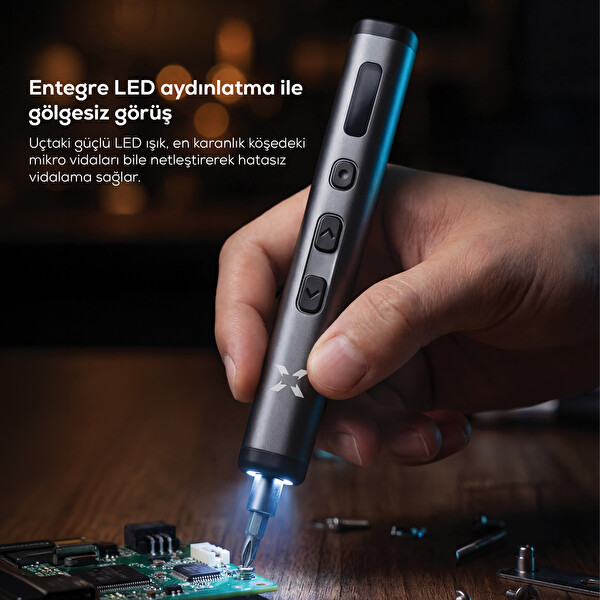 Xenon Smart X6836 Hassas Tornavida Seti 78 Parça Şarjlı Saat Gözlük Bilgisayar Uyumlu Siyah Tamir Kiti